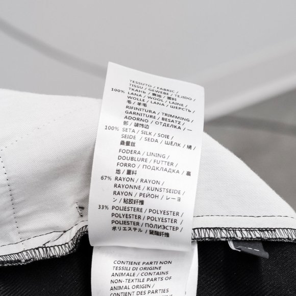 Gucci Black Wool Pants w/ White Stripe - Picture 10 of 13